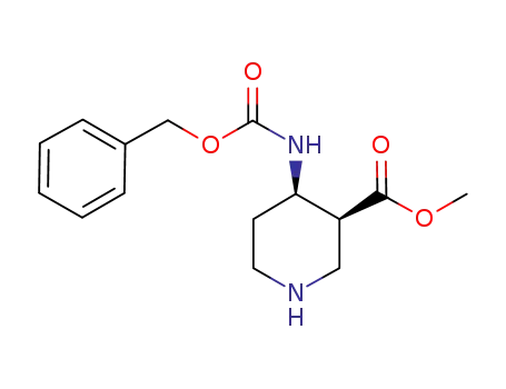 Molecular Structure of 859855-27-9 (Methyl (3S,4R)-4-{[(benzyloxy)carbonyl]aMino}piperidine-3-carboxylate)