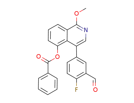 Benzaldehyde, 5-[5-(benzoyloxy)-1-methoxy-4-isoquinolinyl]-2-fluoro-