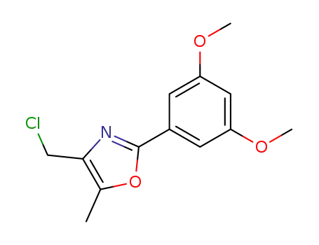 Molecular Structure of 475481-90-4 (Oxazole, 4-(chloromethyl)-2-(3,5-dimethoxyphenyl)-5-methyl-)