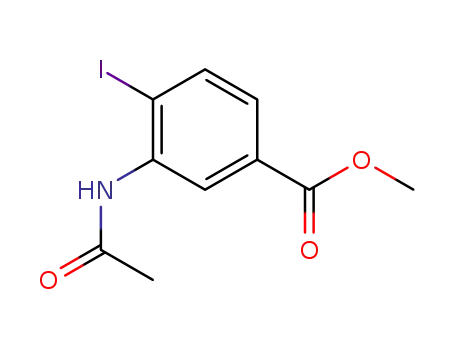 Molecular Structure of 51411-83-7 (methyl 3-acetamido-4-iodobenzoate)