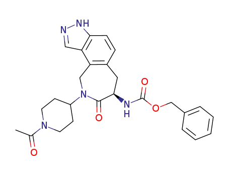 (R)-benzyl 9-(1-acetylpiperidin-4-yl)-8-oxo-3,6,7,8,9,10-hexahydroazepino[3,4-e]indazol-7-ylcarbamate