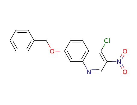 Molecular Structure of 749922-36-9 (Quinoline, 4-chloro-3-nitro-7-(phenylmethoxy)-)