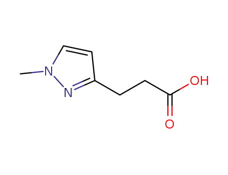 Molecular Structure of 1006440-24-9 (3-(1-Methylpyrazol-3-yl)propanoic acid)