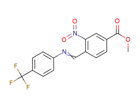 Molecular Structure of 860007-73-4 (methyl 3-nitro-4-[(4-trifluoromethylphenylimino)methyl]benzoate)