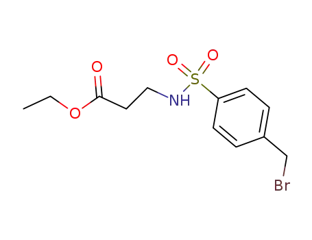 Molecular Structure of 307989-07-7 (ethyl 3-({[4-(bromomethyl)phenyl]sulfonyl}amino)propionate)