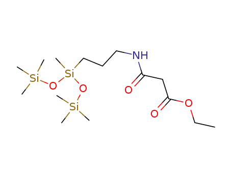 Molecular Structure of 851974-10-2 (Ethyl N-[3-[1,3,3,3-tetramethyl-1-[(trimethylsilyl)oxy]disiloxanyl]propyl]malonamide)