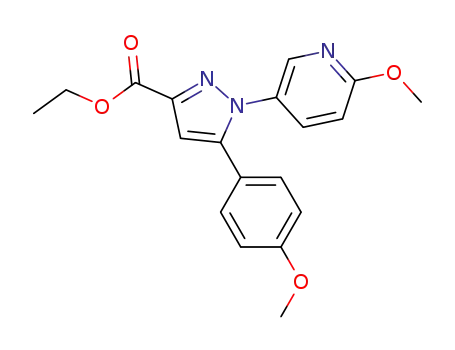 1H-Pyrazole-3-carboxylic acid,
5-(4-methoxyphenyl)-1-(6-methoxy-3-pyridinyl)-, ethyl ester