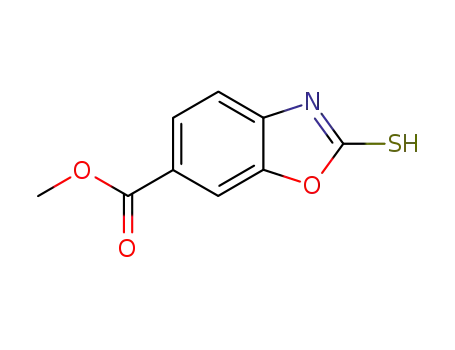 Molecular Structure of 72752-81-9 (2-Mercaptobenzooxazole-6-carboxylic acid methyl ester)