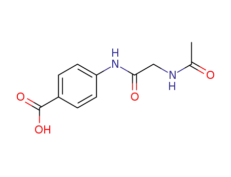 Molecular Structure of 250789-97-0 (4-[(<i>N</i>-acetyl-glycyl)-amino]-benzoic acid)
