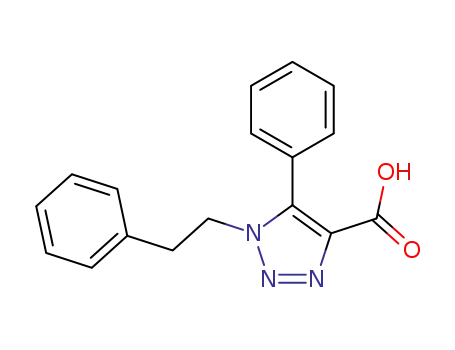 Molecular Structure of 823189-31-7 (1H-1,2,3-Triazole-4-carboxylic acid, 5-phenyl-1-(2-phenylethyl)-)
