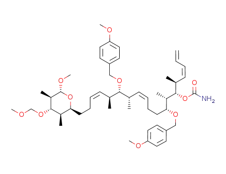 1,3,11,16-Nonadecatetraen-6-ol,
8,14-bis[(4-methoxyphenyl)methoxy]-5,7,13,15-tetramethyl-19-[(2S,3R,
4S,5R,6R)-tetrahydro-6-methoxy-4-(methoxymethoxy)-3,5-dimethyl-2H-
pyran-2-yl]-, carbamate, (3Z,5S,6S,7S,8R,11Z,13S,14R,15S,16Z)-