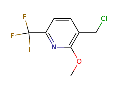 Molecular Structure of 917396-38-4 (Pyridine, 3-(chloromethyl)-2-methoxy-6-(trifluoromethyl)-)