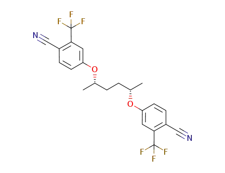 Molecular Structure of 868597-38-0 ((1S,4S)-4-(4-hydroxy-1-methylpentyloxy)-2-trifluoromethyl-benzonitrile)