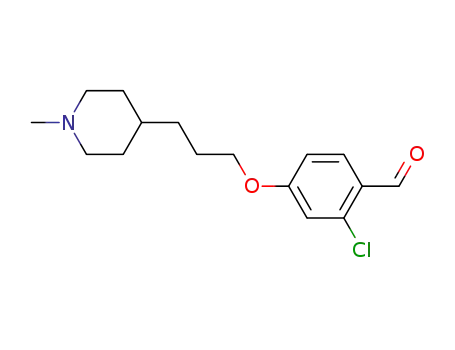 Molecular Structure of 848847-25-6 (2-chloro-4-[3-(1-methyl-piperidin-4-yl)-propoxy]-benzaldehyde)