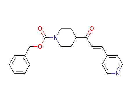 Molecular Structure of 502639-28-3 (1-Piperidinecarboxylic acid, 4-[(2E)-1-oxo-3-(4-pyridinyl)-2-propenyl]-,
phenylmethyl ester)