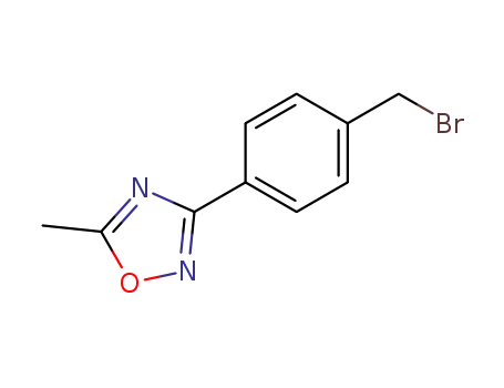 Molecular Structure of 256956-42-0 (3-[4-(BROMOMETHYL)PHENYL]-5-METHYL-1,2,4-OXADIAZOLE)