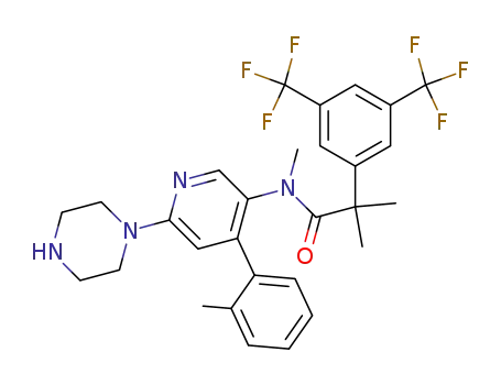 Molecular Structure of 290296-72-9 (N-DesMethyl Netupitant)