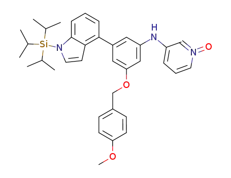 3-Pyridinamine,
N-[3-[(4-methoxyphenyl)methoxy]-5-[1-[tris(1-methylethyl)silyl]-1H-indol-
4-yl]phenyl]-, 1-oxide