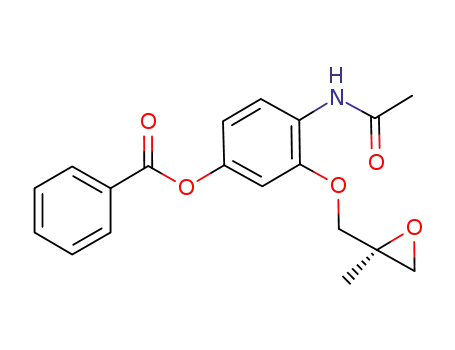 Molecular Structure of 644968-88-7 (Acetamide,
N-[4-(benzoyloxy)-2-[[(2S)-2-methyloxiranyl]methoxy]phenyl]-)
