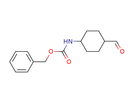 Molecular Structure of 412357-50-7 (trans-4-(BenzyloxycarbonylaMino)cyclohexanecarboxaldehyde, 97%)