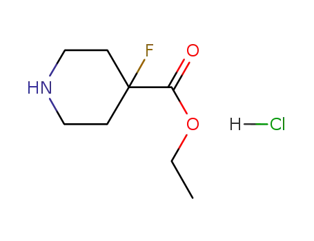 Molecular Structure of 845909-49-1 (4-FLUORO-4-PIPERIDINE ETHYLCARBOXYLATE HYDROCHLORIDE)