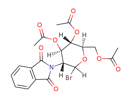 Molecular Structure of 70831-94-6 (Bromo 2-Deoxy-2-N-phthalimido-3,4,6-tri-O-acetyl-α,β-D-glucopyranoside)