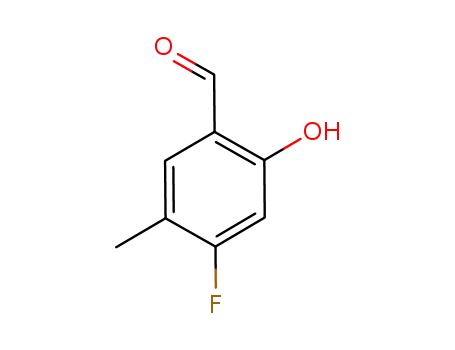 Molecular Structure of 504414-06-6 (Benzaldehyde, 4-fluoro-2-hydroxy-5-methyl- (9CI))