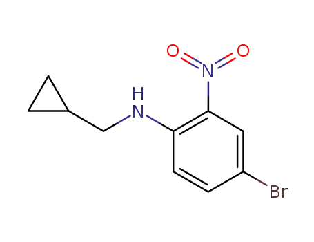 Molecular Structure of 886049-61-2 (4-bromo-N-(cyclopropylmethyl)-2-nitroaniline)