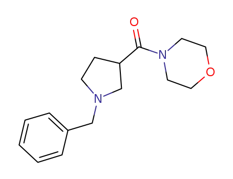 Molecular Structure of 666853-73-2 (Morpholine, 4-[[1-(phenylmethyl)-3-pyrrolidinyl]carbonyl]-)
