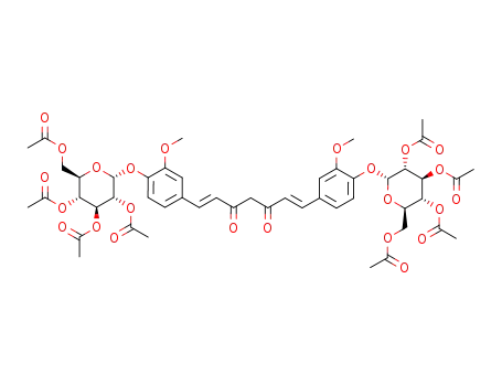Molecular Structure of 757951-99-8 (curcumin tetra-O-acetyl α-D-glucopyranose)