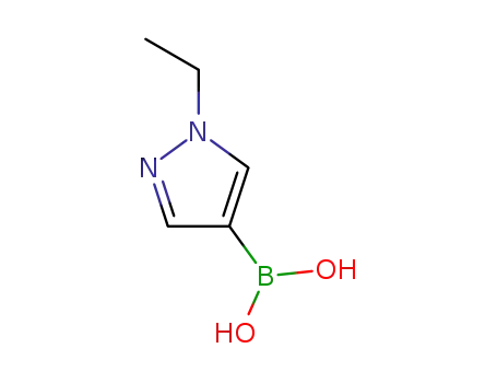 Molecular Structure of 847818-56-8 (1-Ethylpyrazole-4-boronic acid)