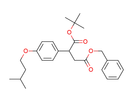 Molecular Structure of 845786-07-4 (Butanedioic acid, [4-(3-methylbutoxy)phenyl]-, 1-(1,1-dimethylethyl)
4-(phenylmethyl) ester)