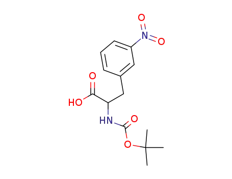Molecular Structure of 119349-11-0 (Phenylalanine, N-[(1,1-dimethylethoxy)carbonyl]-3-nitro-)