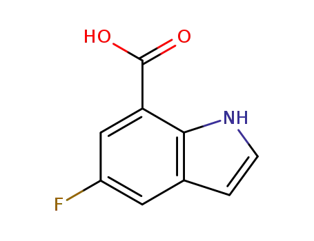 Molecular Structure of 875305-87-6 (5-fluoro-1H-indole-7-carboxylic acid)