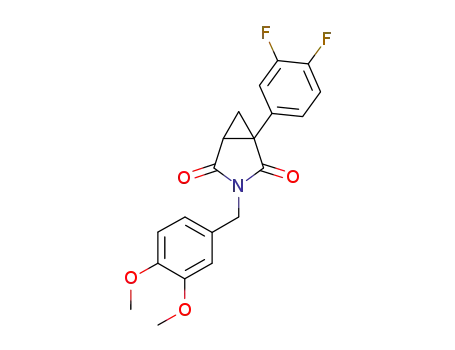 Molecular Structure of 923982-31-4 (3-Azabicyclo[3.1.0]hexane-2,4-dione,
1-(3,4-difluorophenyl)-3-[(3,4-dimethoxyphenyl)methyl]-)