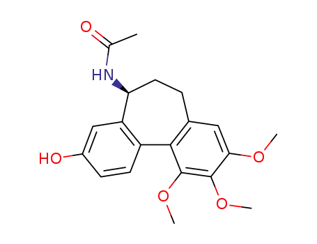 Molecular Structure of 38838-26-5 (N-(3-hydroxy-9,10,11-trimethoxy-6,7-dihydro-5H-dibenzo[a,c][7]annulen-5-yl)acetamide)