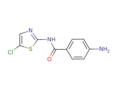 Molecular Structure of 851202-60-3 (Benzamide, 4-amino-N-(5-chloro-2-thiazolyl)-)