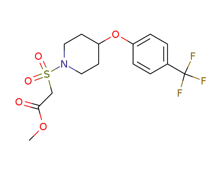 Molecular Structure of 287952-11-8 (methyl [[4-[4-(trifluoromethyl)phenoxy]-1-piperidinyl]sulfonyl]acetate)
