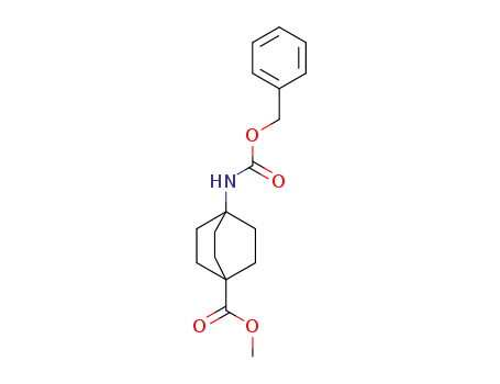 Molecular Structure of 862501-91-5 (methyl 4-(((benzyloxy)carbonyl)amino)bicyclo[2.2.2]octane-1-carboxylate)