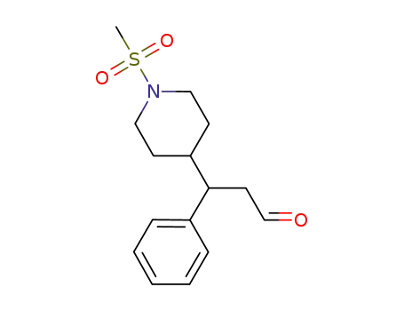 Molecular Structure of 718610-17-4 (4-Piperidinepropanal, 1-(methylsulfonyl)-b-phenyl-)