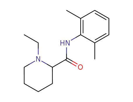 Molecular Structure of 2180-94-1 (2-Piperidinecarboxamide, N-(2,6-dimethylphenyl)-1-ethyl-)