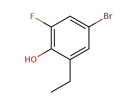 Molecular Structure of 749929-49-5 (Phenol, 4-bromo-2-ethyl-6-fluoro- (9CI))