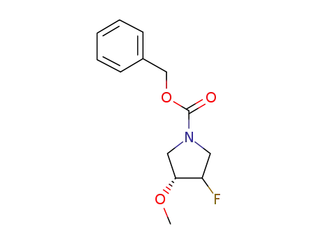 1-Pyrrolidinecarboxylic acid, 3-fluoro-4-methoxy-, phenylmethyl ester,
(4R)-