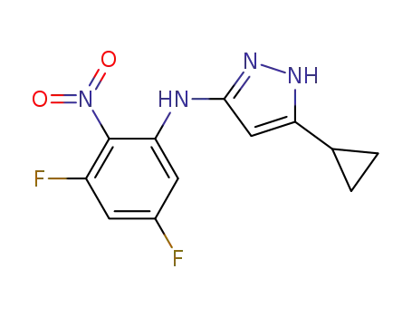 5-cyclopropyl-N-(3,5-difluoro-2-nitrophenyl)-1H-pyrazol-3-amine