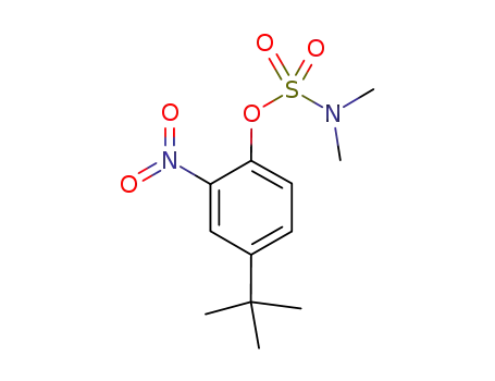 Molecular Structure of 848337-63-3 (Sulfamic acid, N,N-dimethyl-, 4-(1,1-dimethylethyl)-2-nitrophenyl ester)