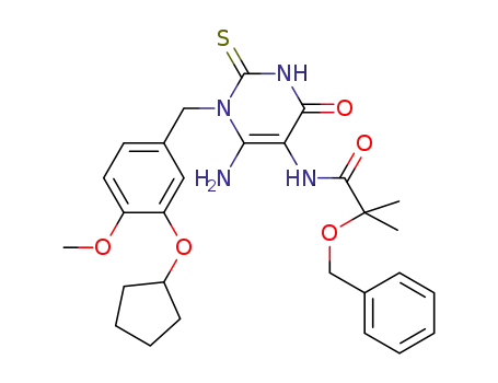 6-Amino-5-(2-benzyloxy-2-methyl-propionylamino)-1-(3-cyclopentyloxy-4-methoxy-benzyl)-2-thiouracil