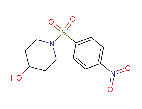 Molecular Structure of 873537-45-2 (4-Piperidinol, 1-[(4-nitrophenyl)sulfonyl]-)