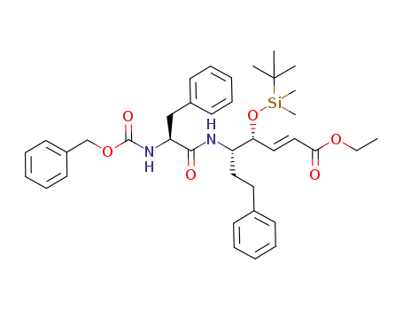 (2E,4R,5S)-5-[(2S)-2-benzyloxycarbonylamino-3-phenylpropionylamino]-4-(tert-butyl-dimethylsilanyloxy)-7-phenyl-hept-2-enoic acid ethyl ester