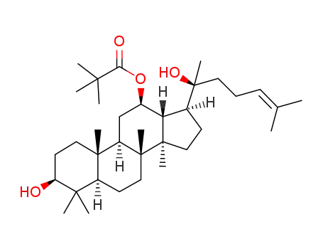 Molecular Structure of 873850-45-4 (3-β-hydroxy-12-β-O-trimethylacetyl-20(S)-protopanaxadiol)