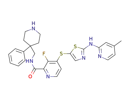 3-fluoro-4-(2-(4-methylpyridin-2-ylamino)thiazol-5-ylthio)-N-((4-phenylpiperidin-4-yl)methyl)picolinamide